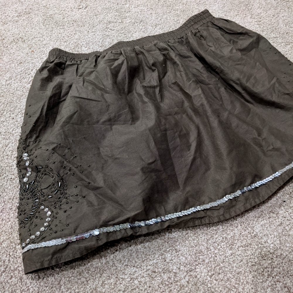 Olive green gap skirt